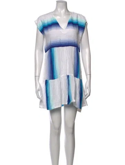 Pre-owned Lemlem Striped Mini Dress In Neutrals