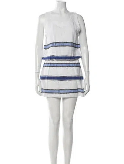 Pre-owned Lemlem Striped Mini Dress In Neutrals