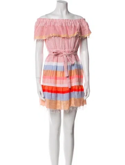 Pre-owned Lemlem Striped Mini Dress In Pink