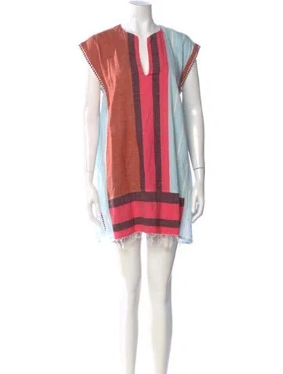 Pre-owned Lemlem Striped Mini Dress In Pink