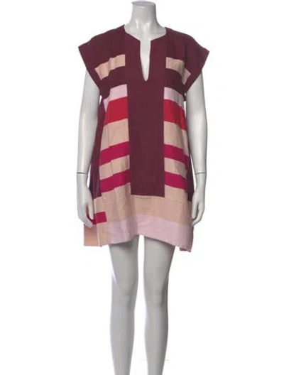 Pre-owned Lemlem Striped Mini Dress In Pink