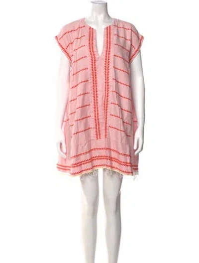 Pre-owned Lemlem Striped Mini Dress In Pink