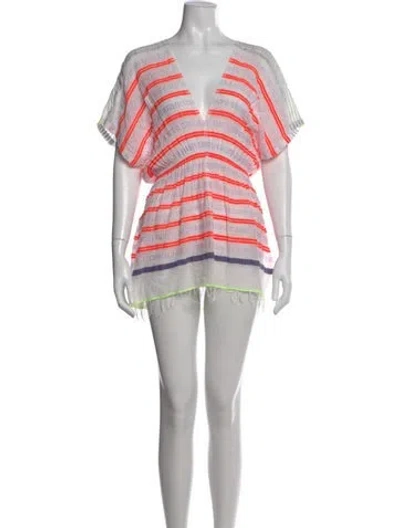 Pre-owned Lemlem Striped Mini Dress In Pink