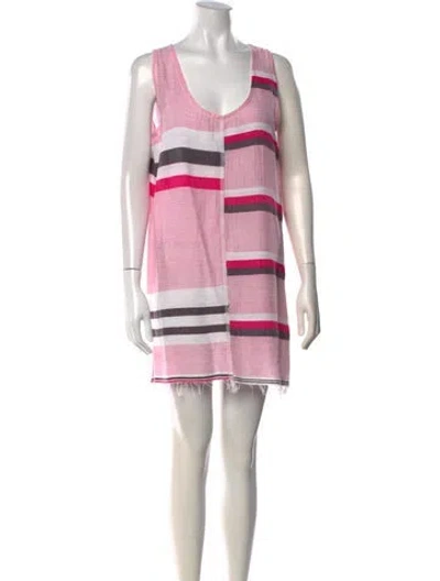 Pre-owned Lemlem Striped Mini Dress In Pink