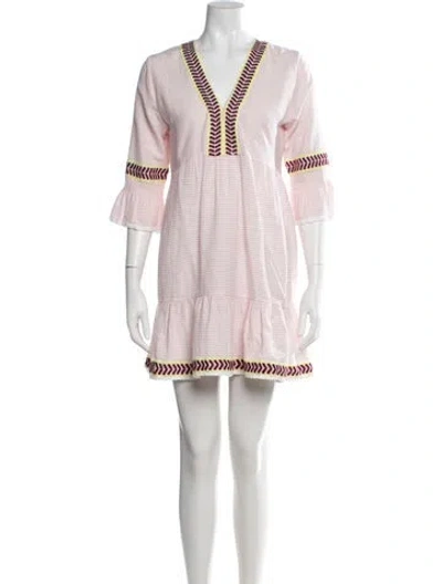 Pre-owned Lemlem Striped Mini Dress In Pink