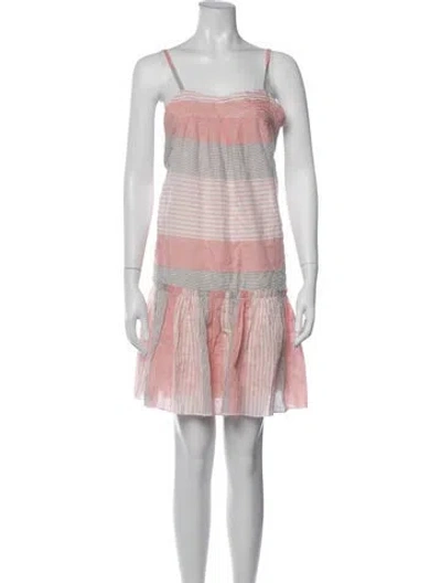 Pre-owned Lemlem Striped Mini Dress In Pink
