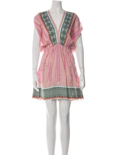 Pre-owned Lemlem Striped Mini Dress In Pink