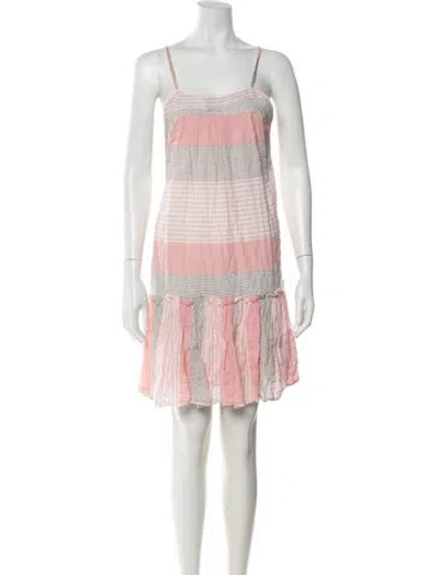 Pre-owned Lemlem Striped Mini Dress In Pink