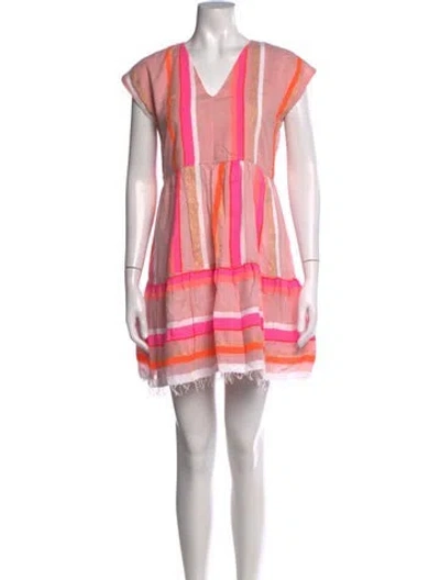 Pre-owned Lemlem Striped Mini Dress In Pink