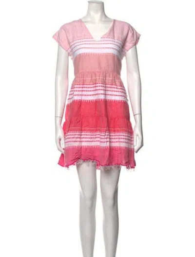 Pre-owned Lemlem Striped Mini Dress In Pink