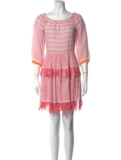 Pre-owned Lemlem Striped Mini Dress In Pink
