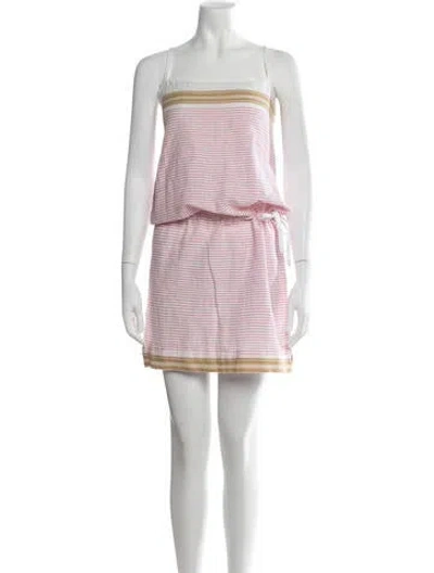 Pre-owned Lemlem Striped Mini Dress In Pink