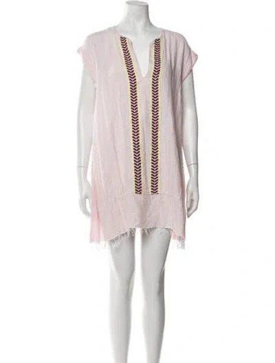 Pre-owned Lemlem Striped Mini Dress In Pink