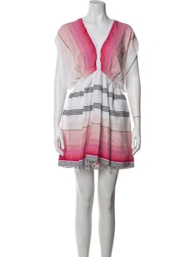 Pre-owned Lemlem Striped Mini Dress In Pink