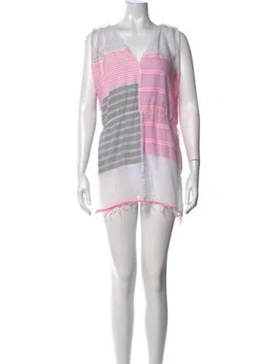 Pre-owned Lemlem Striped Mini Dress In Pink