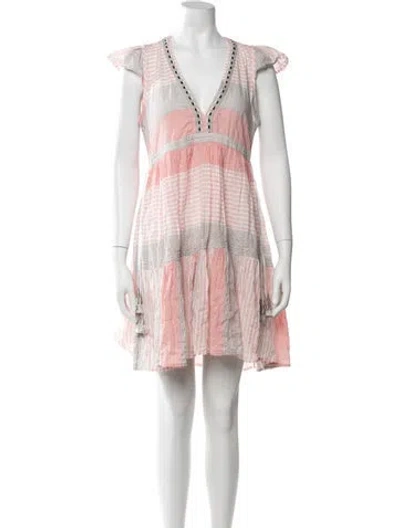 Pre-owned Lemlem Striped Mini Dress In Pink