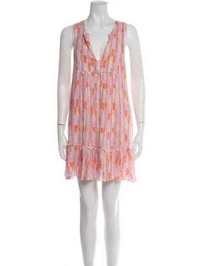 Pre-owned Lemlem Striped Mini Dress In Pink