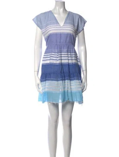 Pre-owned Lemlem Striped Mini Dress W/ Tags In Blue