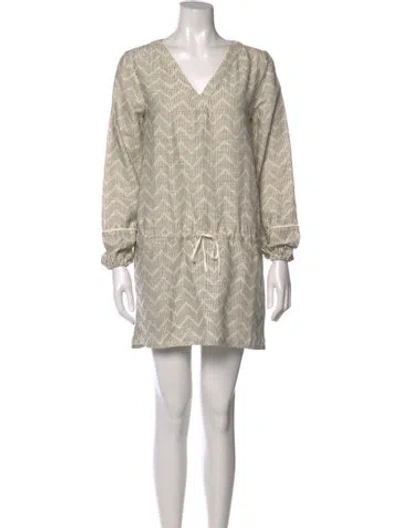 Pre-owned Lemlem Striped Mini Dress W/ Tags In Neutral