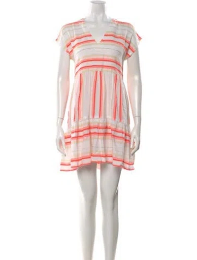 Pre-owned Lemlem Striped Mini Dress In White