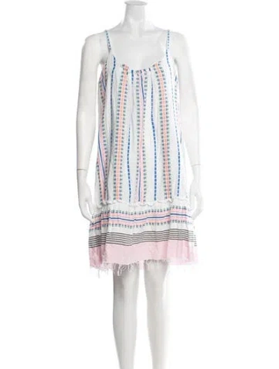 Pre-owned Lemlem Striped Mini Dress In White