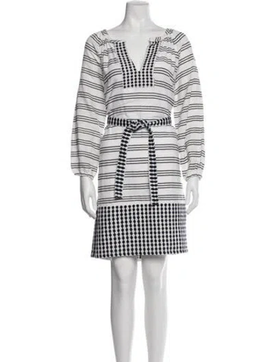 Pre-owned Lemlem Striped Mini Dress In White