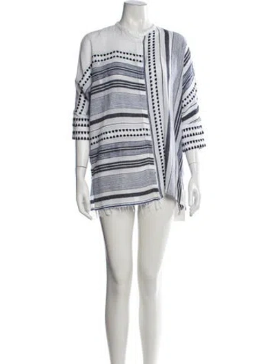 Pre-owned Lemlem Striped Mini Dress In White