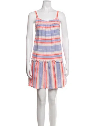 Pre-owned Lemlem Striped Mini Dress In White