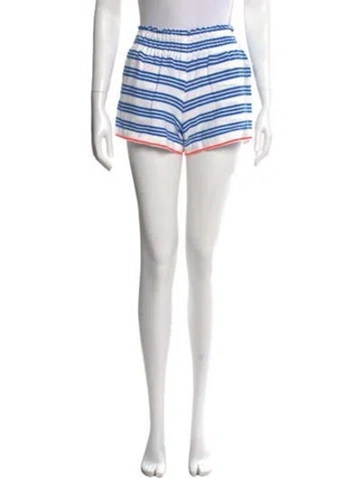 Pre-owned Lemlem Striped Mini Shorts In Blue