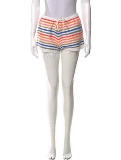 Pre-owned Lemlem Striped Mini Shorts In Blue