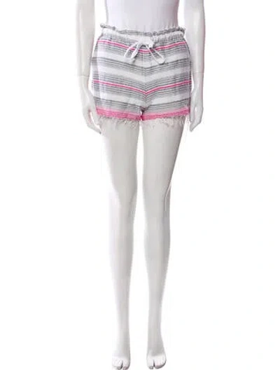 Pre-owned Lemlem Striped Mini Shorts In Blue
