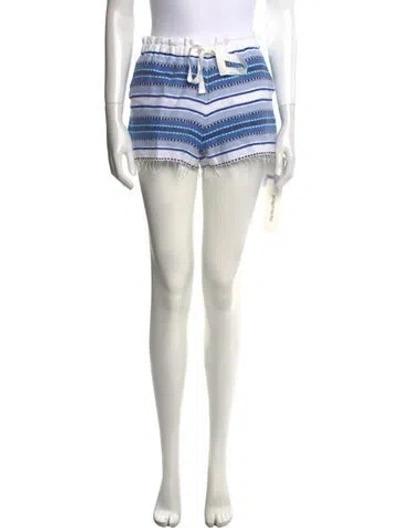 Pre-owned Lemlem Striped Mini Shorts In Blue