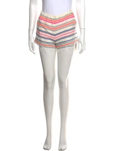 Pre-owned Lemlem Striped Mini Shorts In Blue