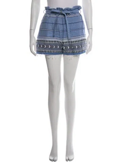 Pre-owned Lemlem Striped Mini Shorts In Blue