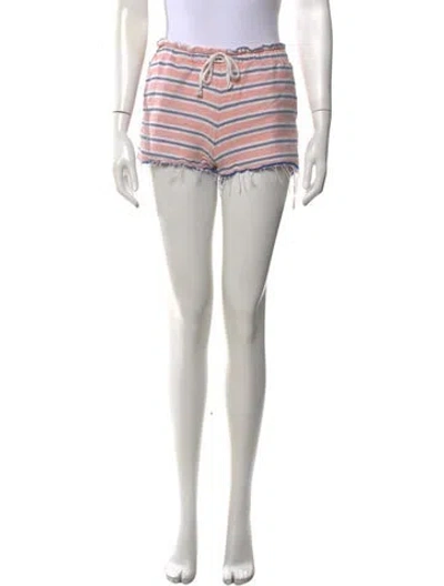 Pre-owned Lemlem Striped Mini Shorts In Blue