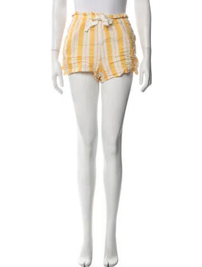 Pre-owned Lemlem Striped Mini Shorts In Blue