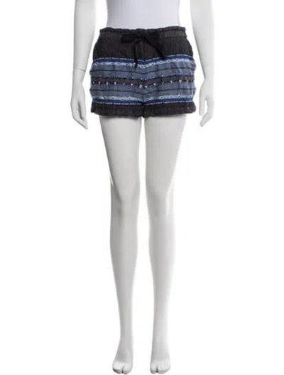 Pre-owned Lemlem Striped Mini Shorts In Blue