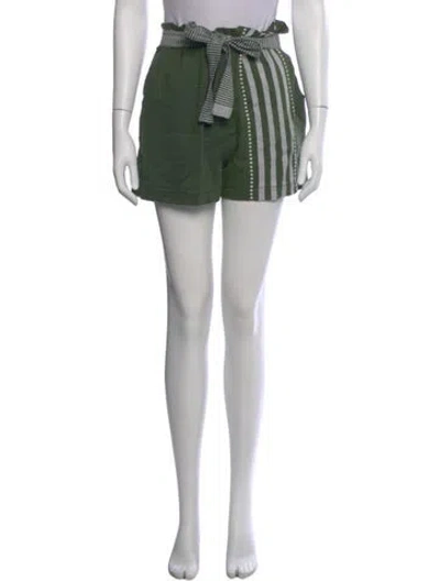 Pre-owned Lemlem Striped Mini Shorts In Green