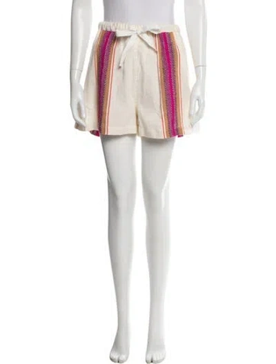Pre-owned Lemlem Striped Mini Shorts W/ Tags In White