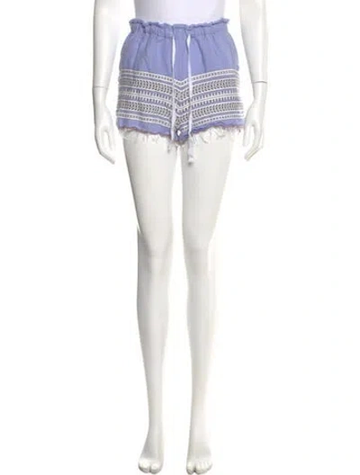 Pre-owned Lemlem Striped Mini Shorts In White