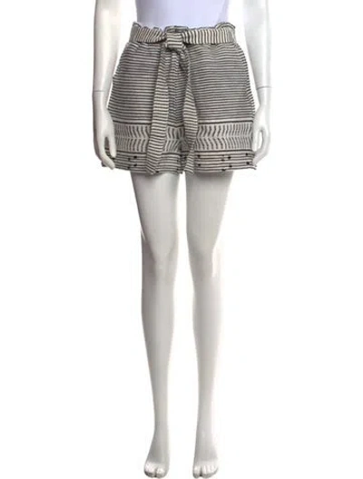 Pre-owned Lemlem Striped Mini Shorts In White