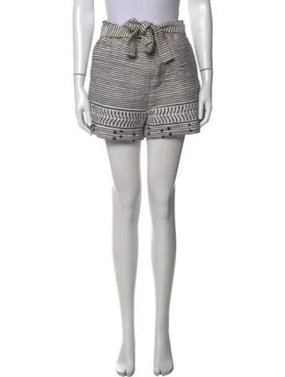 Pre-owned Lemlem Striped Mini Shorts In White