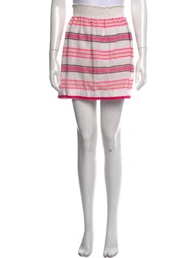 Pre-owned Lemlem Striped Mini Skirt In Neutrals