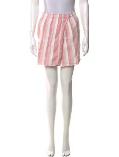 Pre-owned Lemlem Striped Mini Skirt In Pink