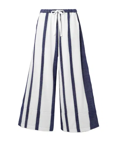 Lemlem Striped Pure Cotton Trousers In White
