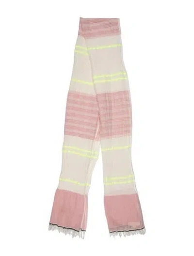 Pre-owned Lemlem Striped Scarf In Pink