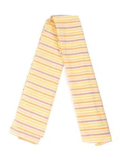 Pre-owned Lemlem Striped Scarf In White
