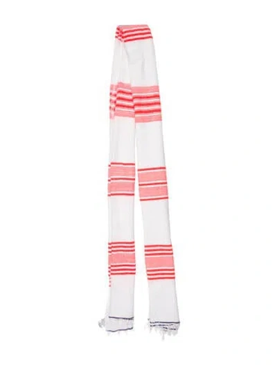 Pre-owned Lemlem Striped Scarf In White