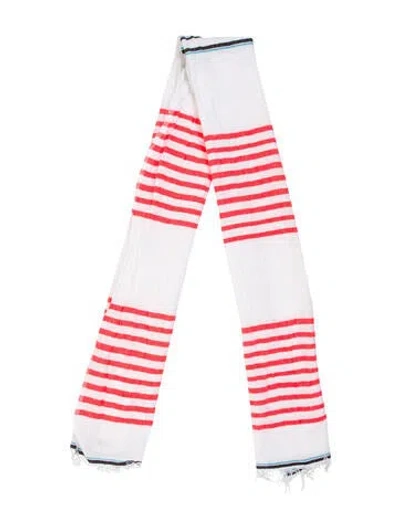 Pre-owned Lemlem Striped Scarf In White