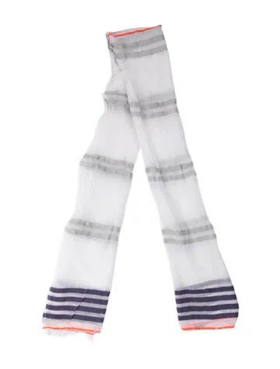 Pre-owned Lemlem Striped Scarf In White